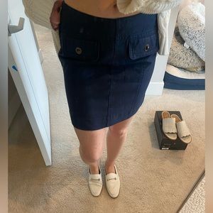Tommy Hilfiger navy cotton utility skirt